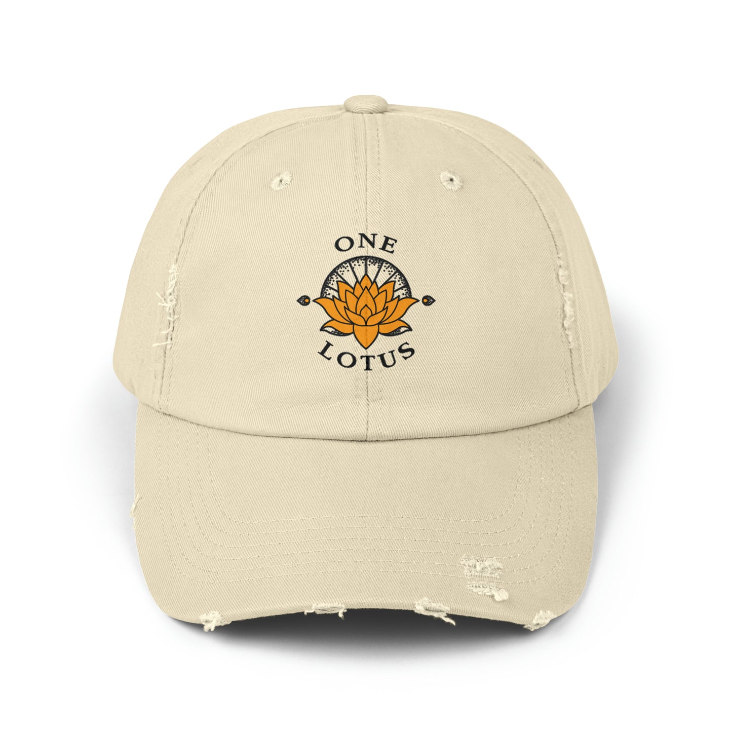 One Lotus Distressed Cap