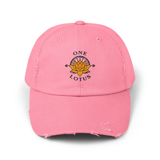 One Lotus Distressed Cap