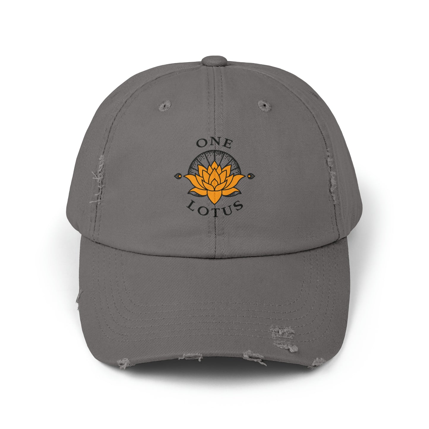 One Lotus Distressed Cap