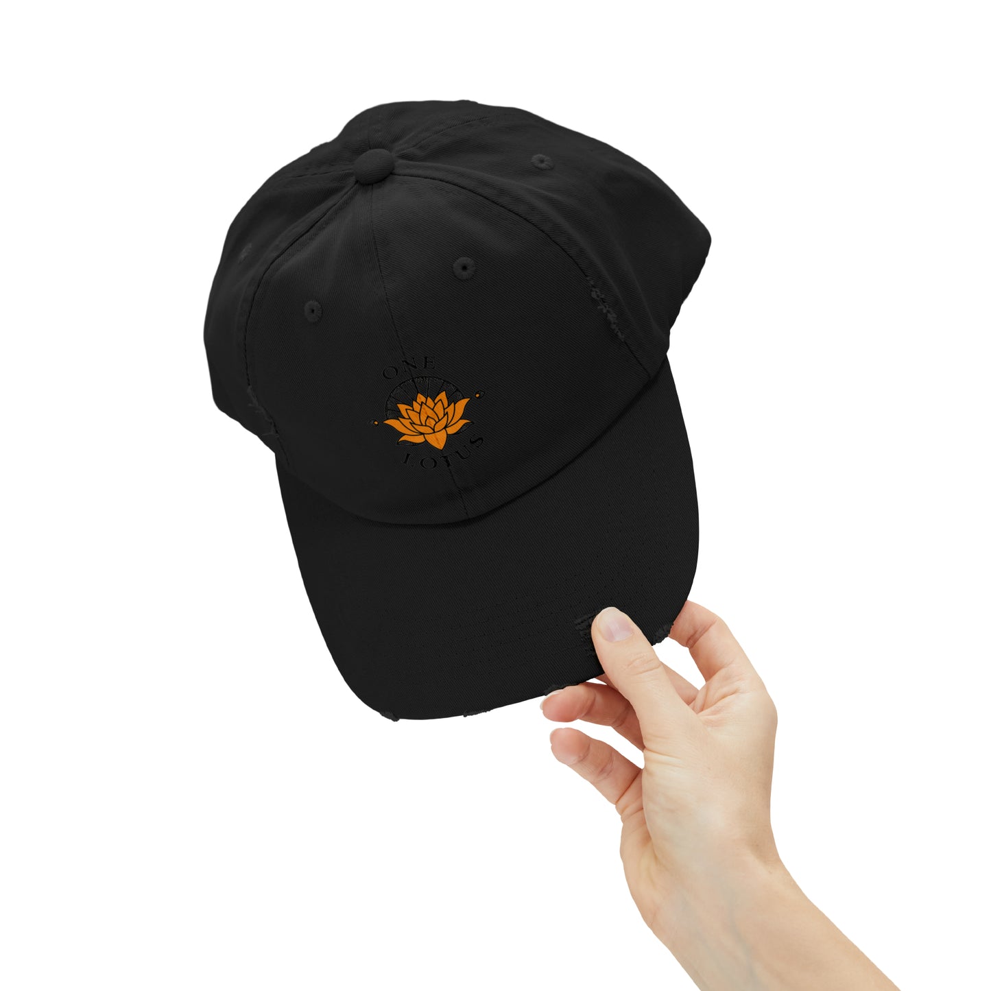 One Lotus Distressed Cap